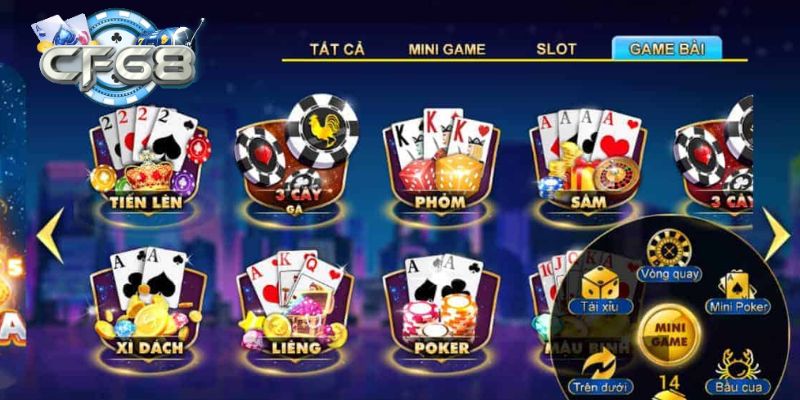 Giới thiệu về game đánh bài tại cổng game CF68